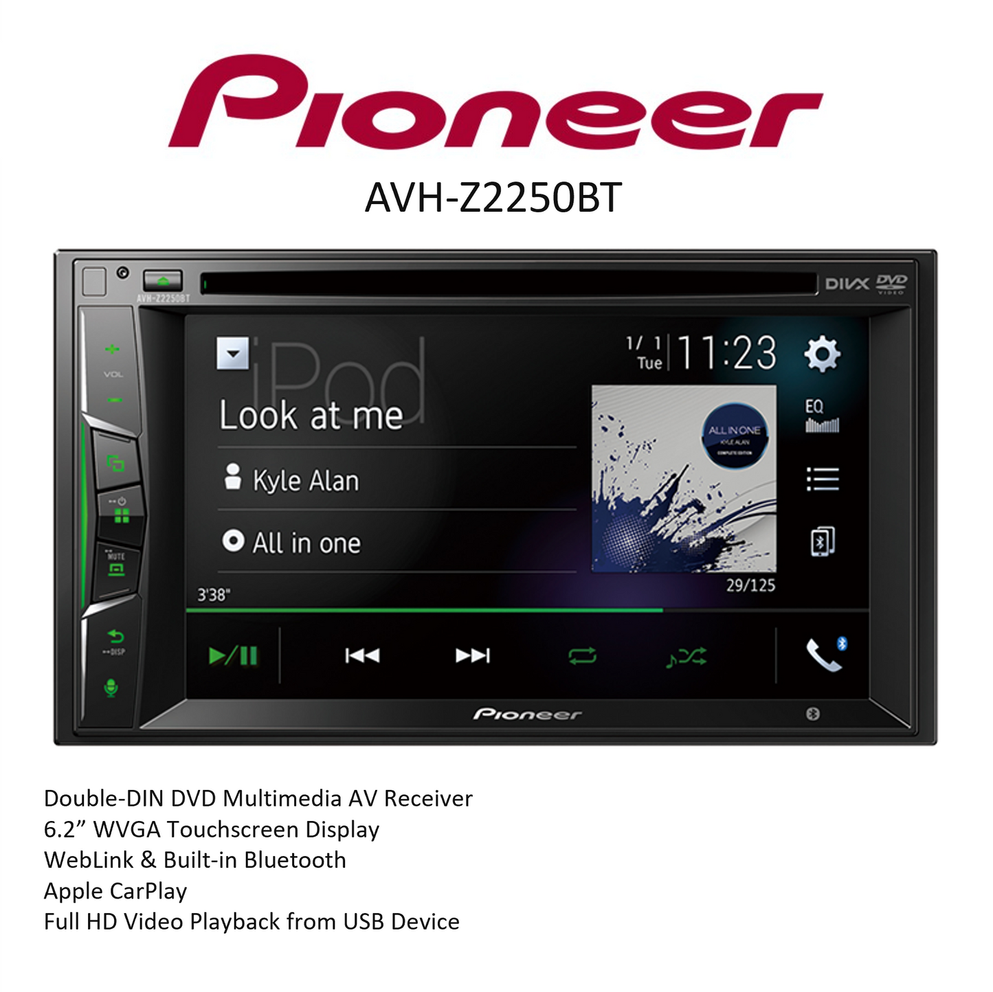 [REFURBISHED] Pioneer AVH-Z2250BT 6.2" Multimedia Car Player Headunit