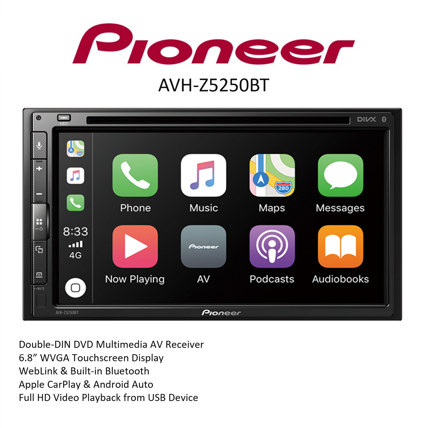 [REFURBISHED] Pioneer AVH-Z5250BT 6.8" Multimedia Car Player Headunit